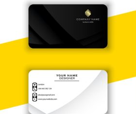 Stylish black or white business card vector