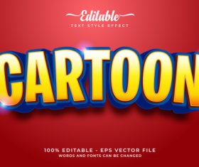 Text effect cartoon vector