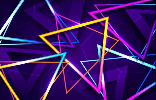 Triangular color overlapping shape abstract background vector