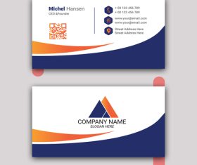 Unique business card vector