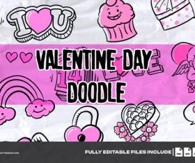 Valentine day cover vector