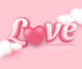Valentines day concept love letters on pink background vector
