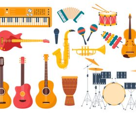 Various musical instrument vector