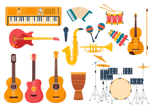 Various musical instrument vector