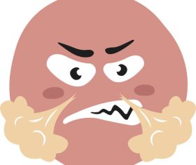 Very angry emotions vector