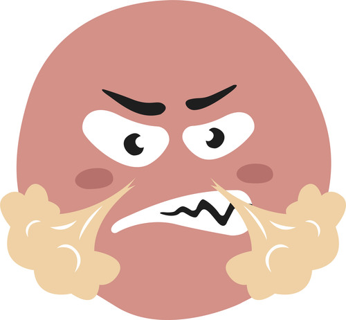Very angry emotions vector