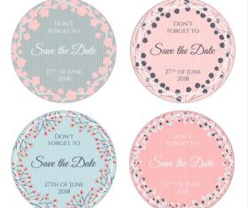 Wedding labels collection vector