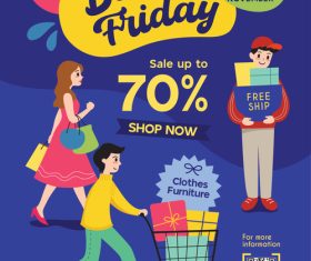 Welcome to buy Black Friday marketing vector