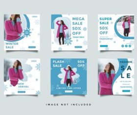 Winter clothing promotion vector