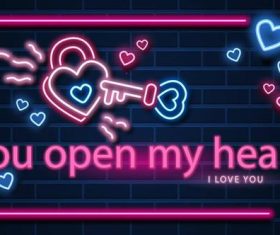 You open my heart valentines day background vector
