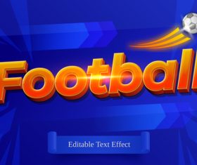 3d football editable text effect vector