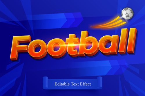 3d football editable text effect vector