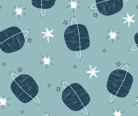 Abstract cartoon background of planet vector