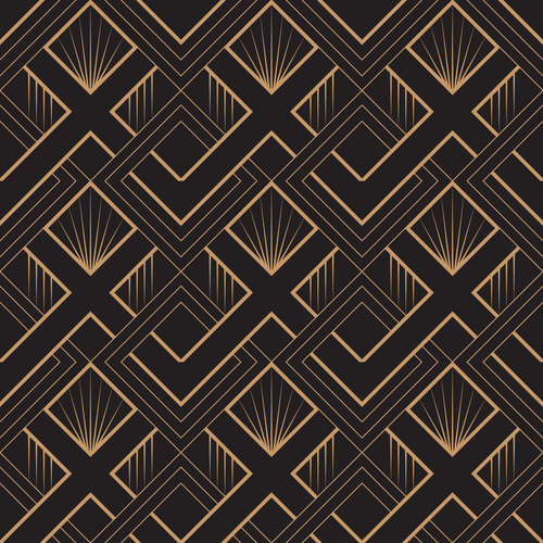 Abstract lattice art deco pattern vector