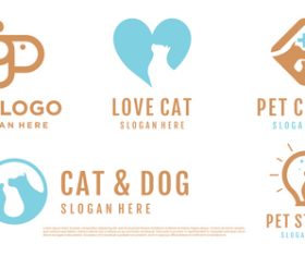 Abstract pet shop logo vector