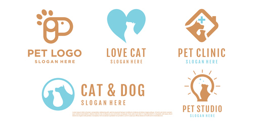 Abstract pet shop logo vector