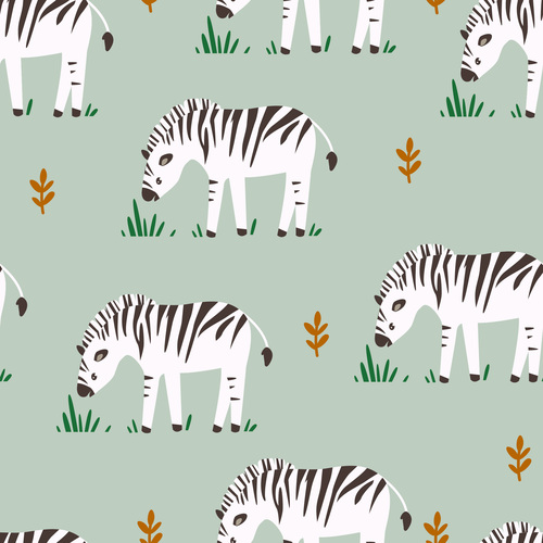 African savanna animals seamless pattern vector