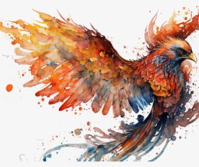 Animal watercolor painting vector