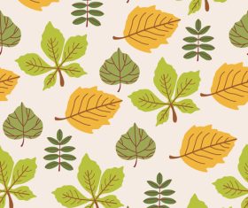Autumn leaves seamless pattern vector