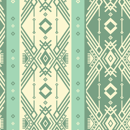Aztec tribal geometric seamless pattern vector
