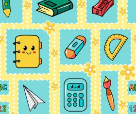 Back to school background pattern vector