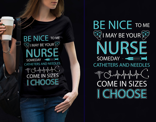 Be Nice to me t shirt text vector