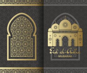 Beautiful eid mubarak card vector