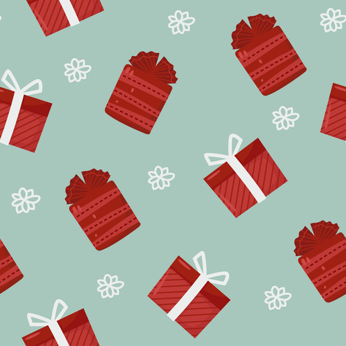 Birthday gift box seamless pattern vector