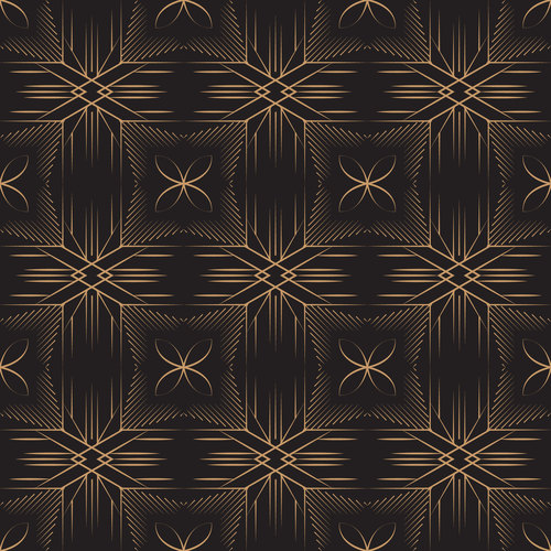 Block geometry art deco pattern vector