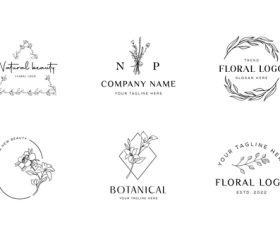 Botanical logo vector