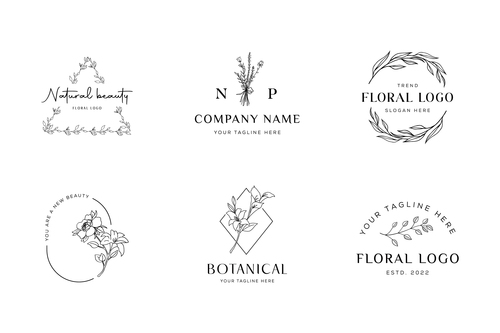 Botanical logo vector