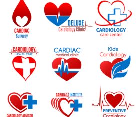 Cardiac surgery logo vector