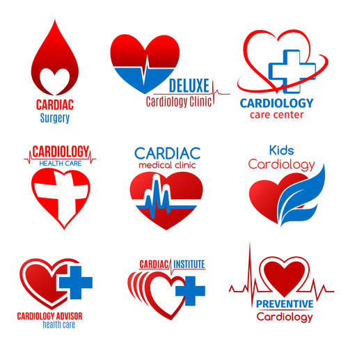 Cardiac surgery logo vector
