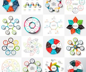 Cycle elements infographic vector