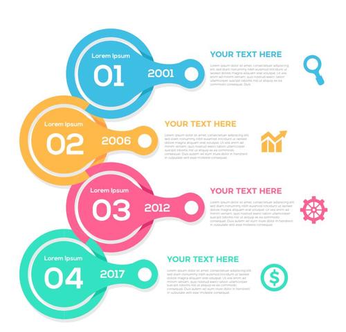 Detailed infographic timeline vector