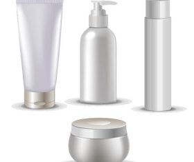 Different cosmetics packaging vector
