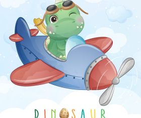 Dinosaur pilot vector