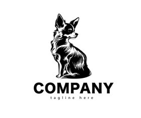 Docile chihuahua dog logos vector