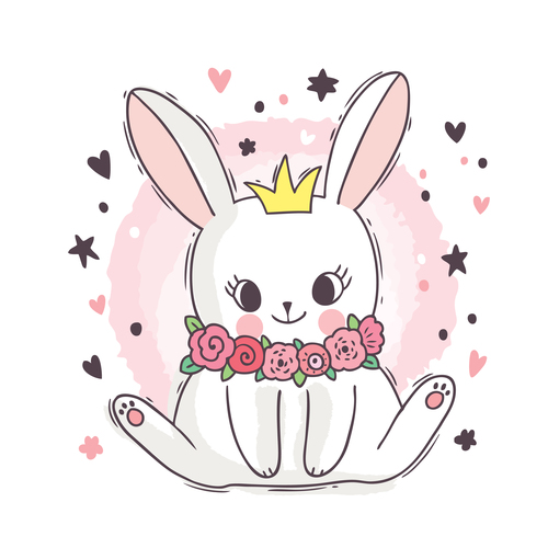 Easter bunny cartoon vector