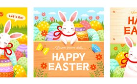 Easter card vector