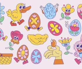 Easter egg illustration vector