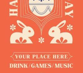 Easter ticket vector