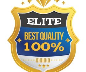 Elite best quality badges vector