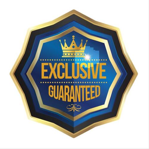 Exclusive guaranteed badges vector