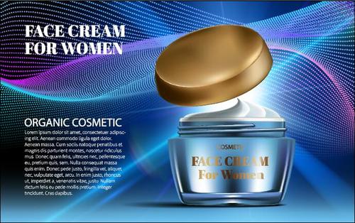 Face cream for women advertise vector