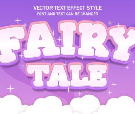 Fairy tale vector text effect style