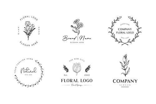 Floral logo vector