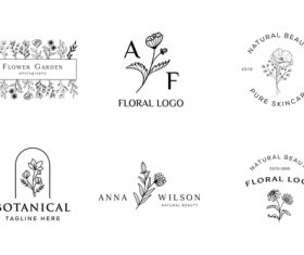 Flower garden photography logo vector