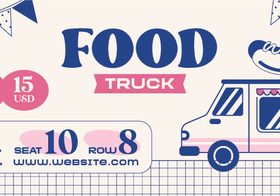 Food truck ticket vector
