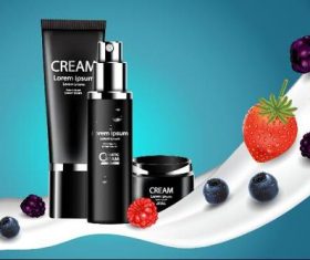 Fruit flavor cosmetics advertise vector